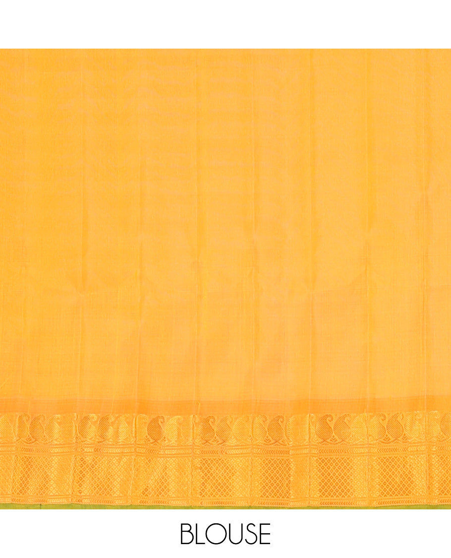 Maroon meena chakram buttas gadwal silk saree, contrast thazampoo rekku border of manga mokku, kathir, laddu kamalam, and mayil kann designs