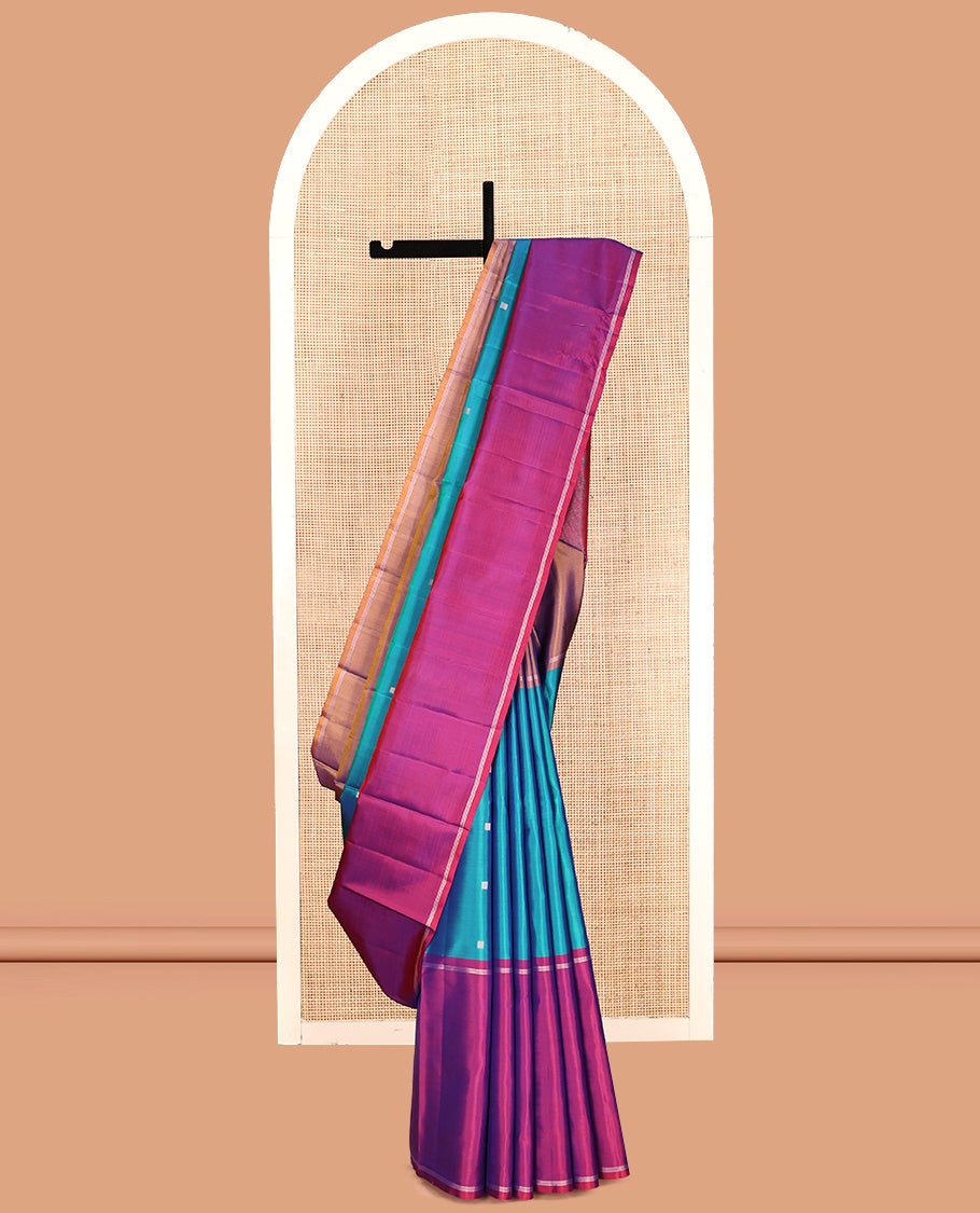 Blue Mayuri Soft Silk Saree