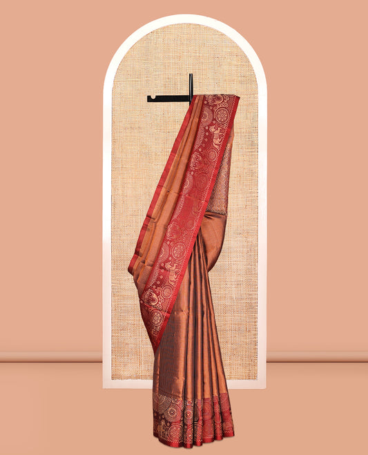 Orange Mayuri Soft Silk Saree