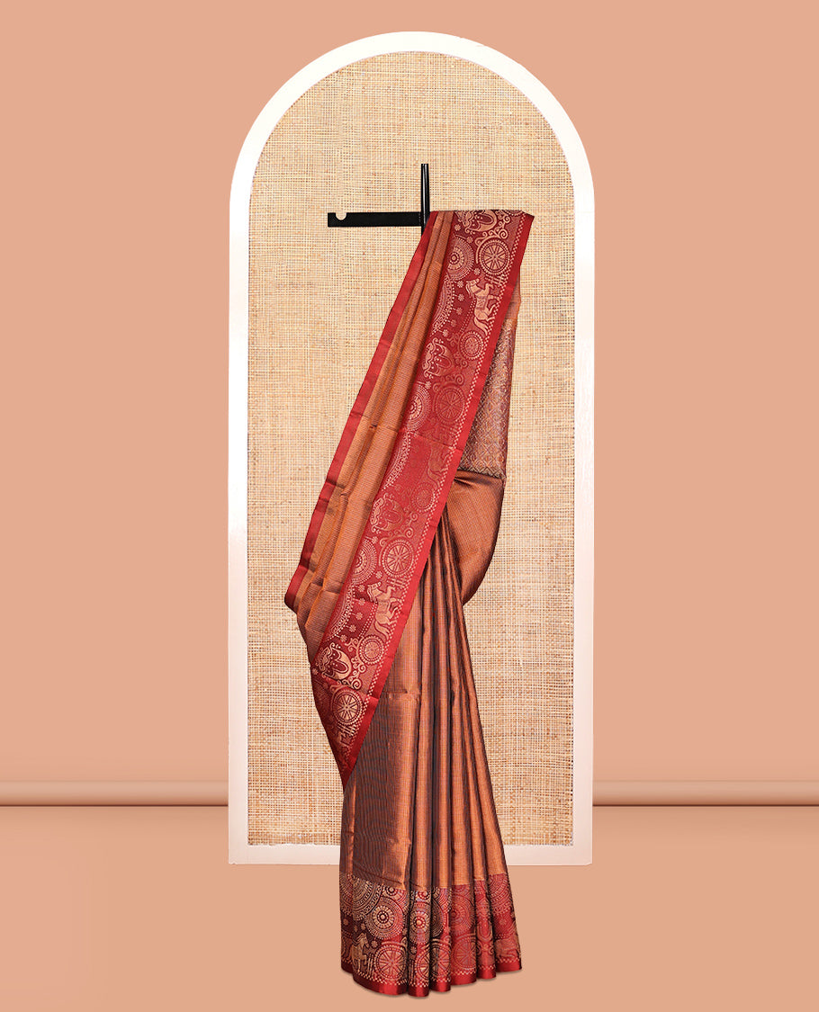 Orange Mayuri Soft Silk Saree