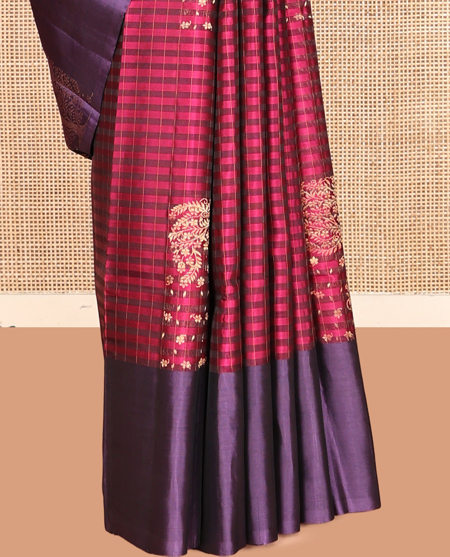 Pink Mayuri Lite Silk Mix Saree
