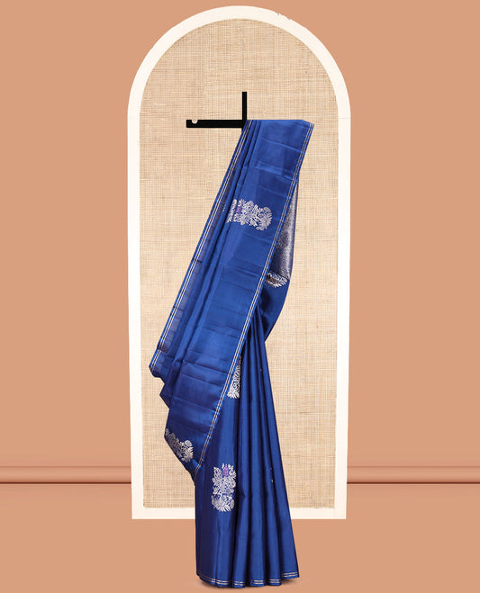 Blue Mayuri Soft Silk Saree