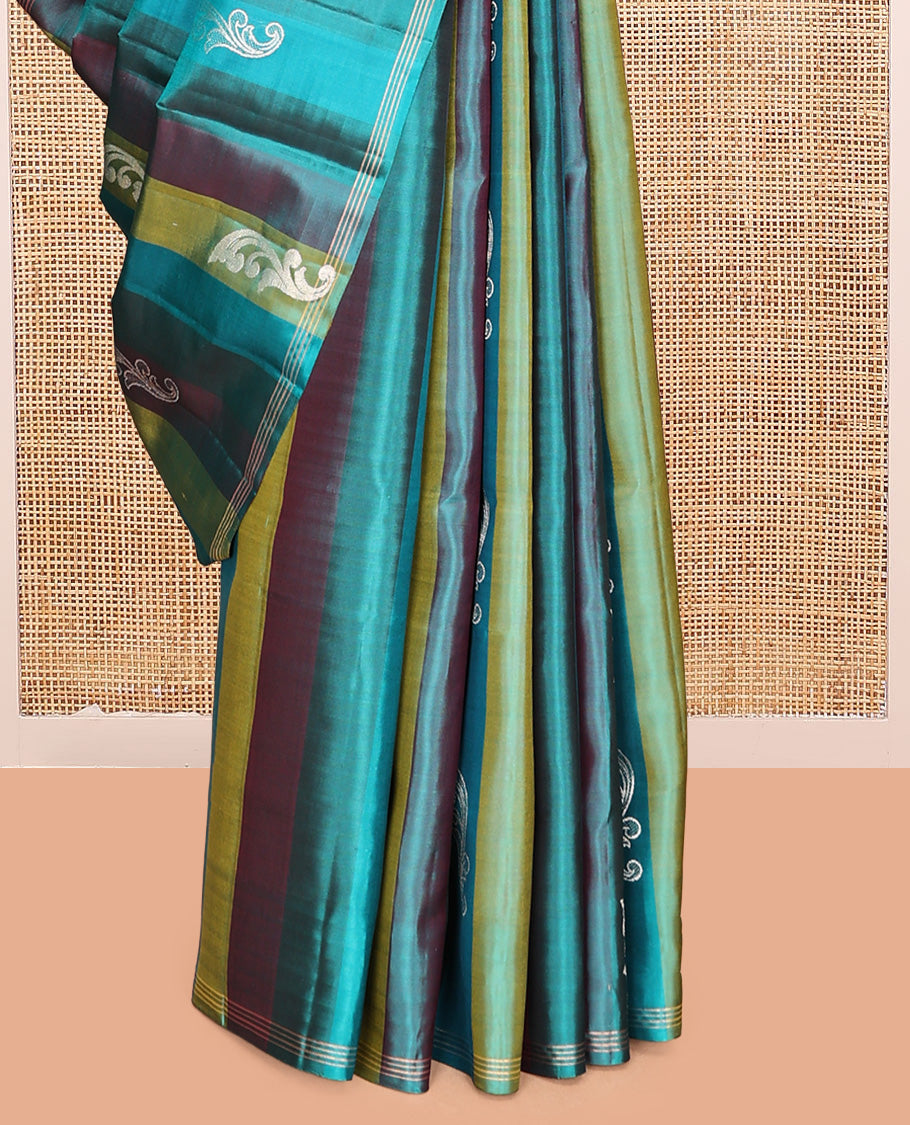 Multi-Color Striped Mayuri Soft Silk Saree