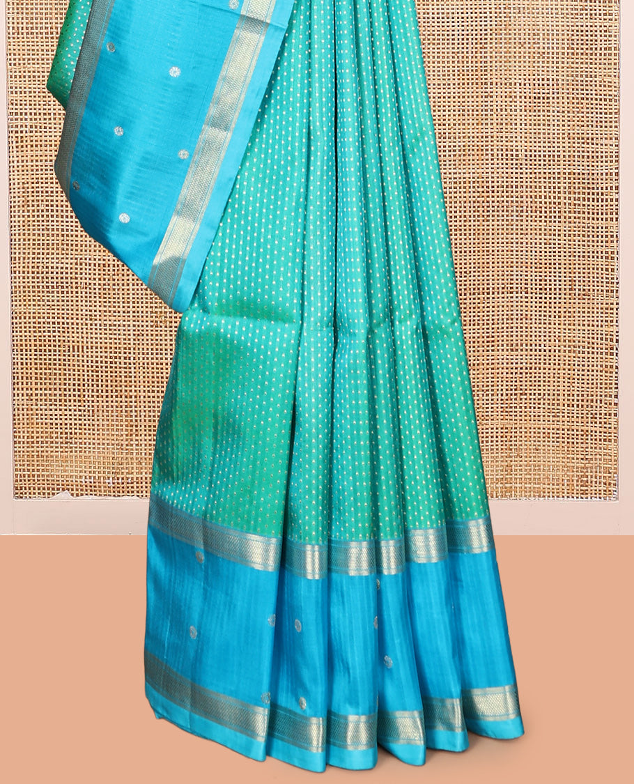 Blue Venkatagiri Silk Saree