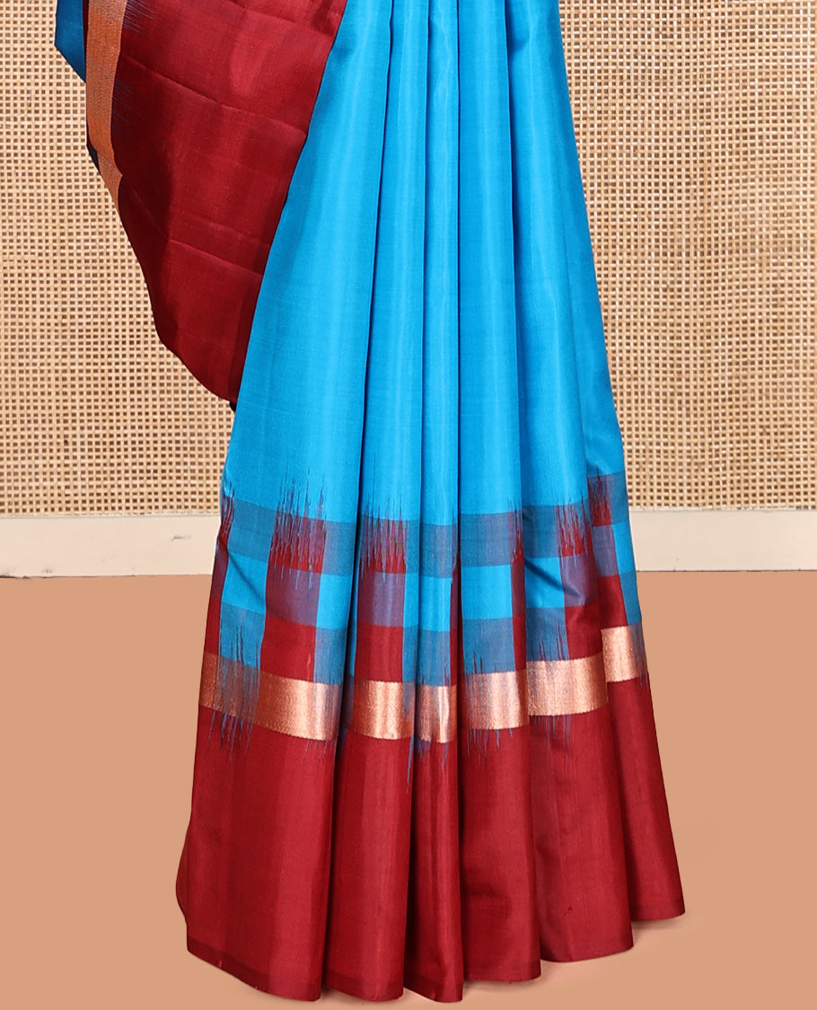 Blue Mayuri Soft Silk Saree