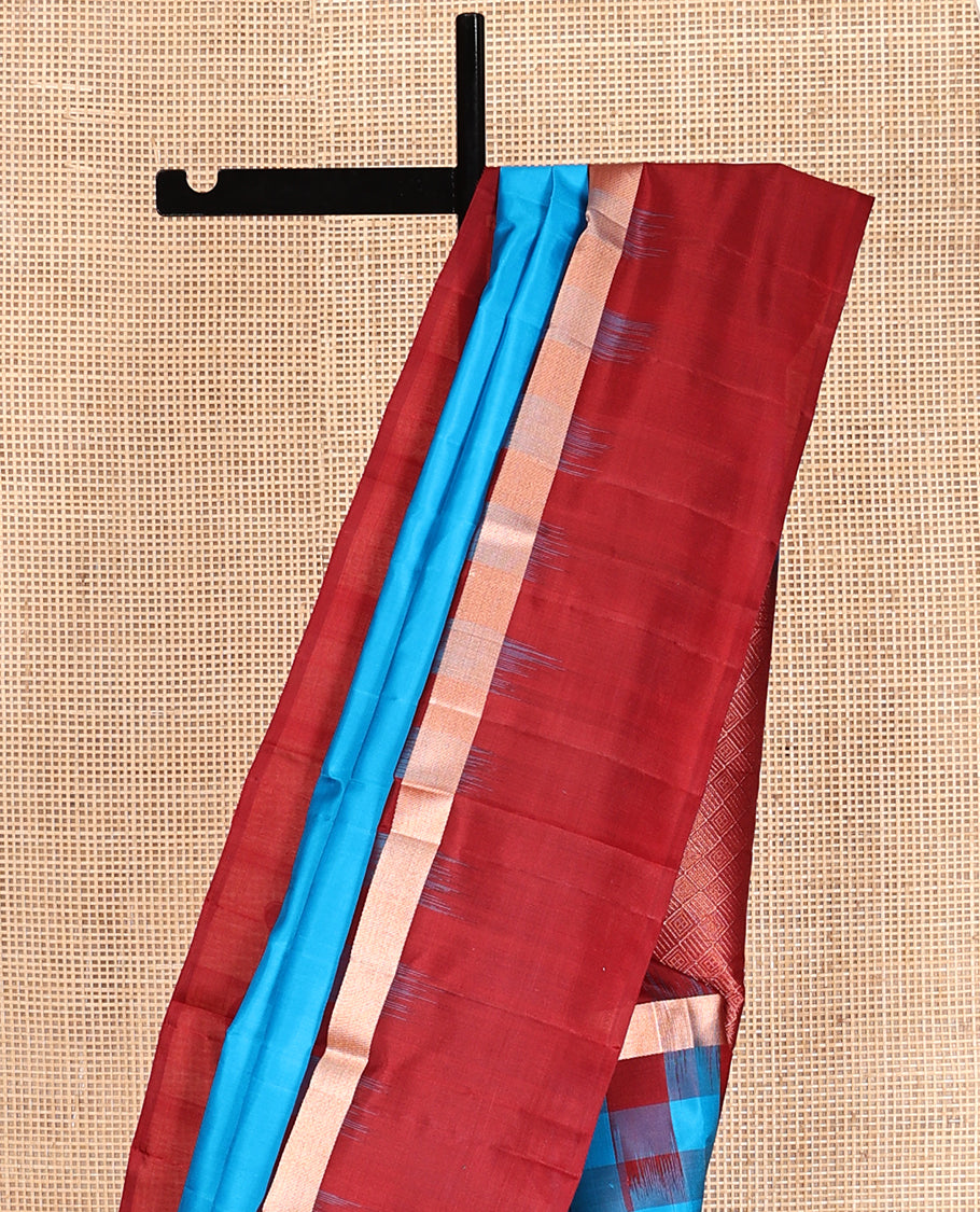 Blue Mayuri Soft Silk Saree