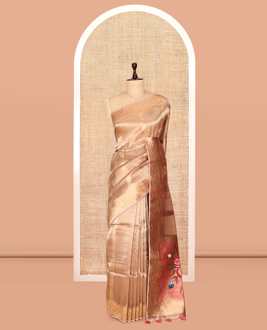 Copper Fancy Organza Saree