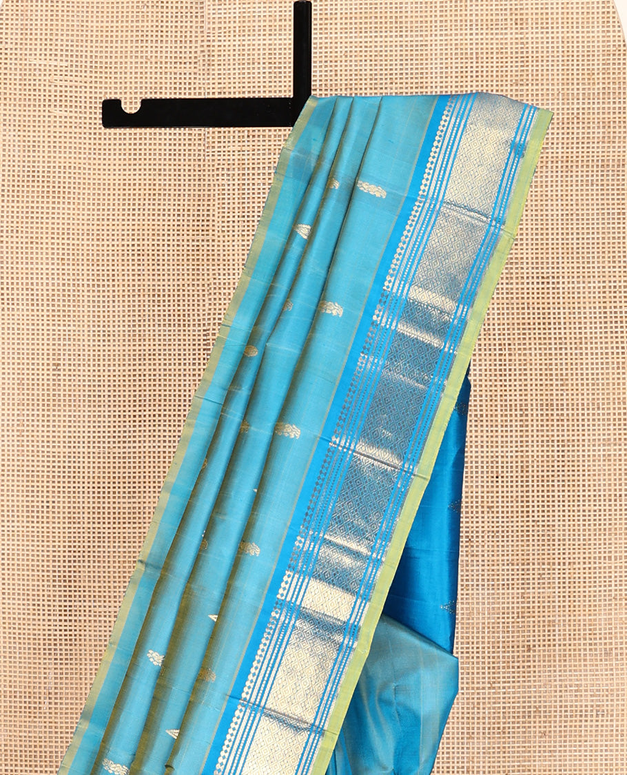 Blue Kanchipuram Silk Saree