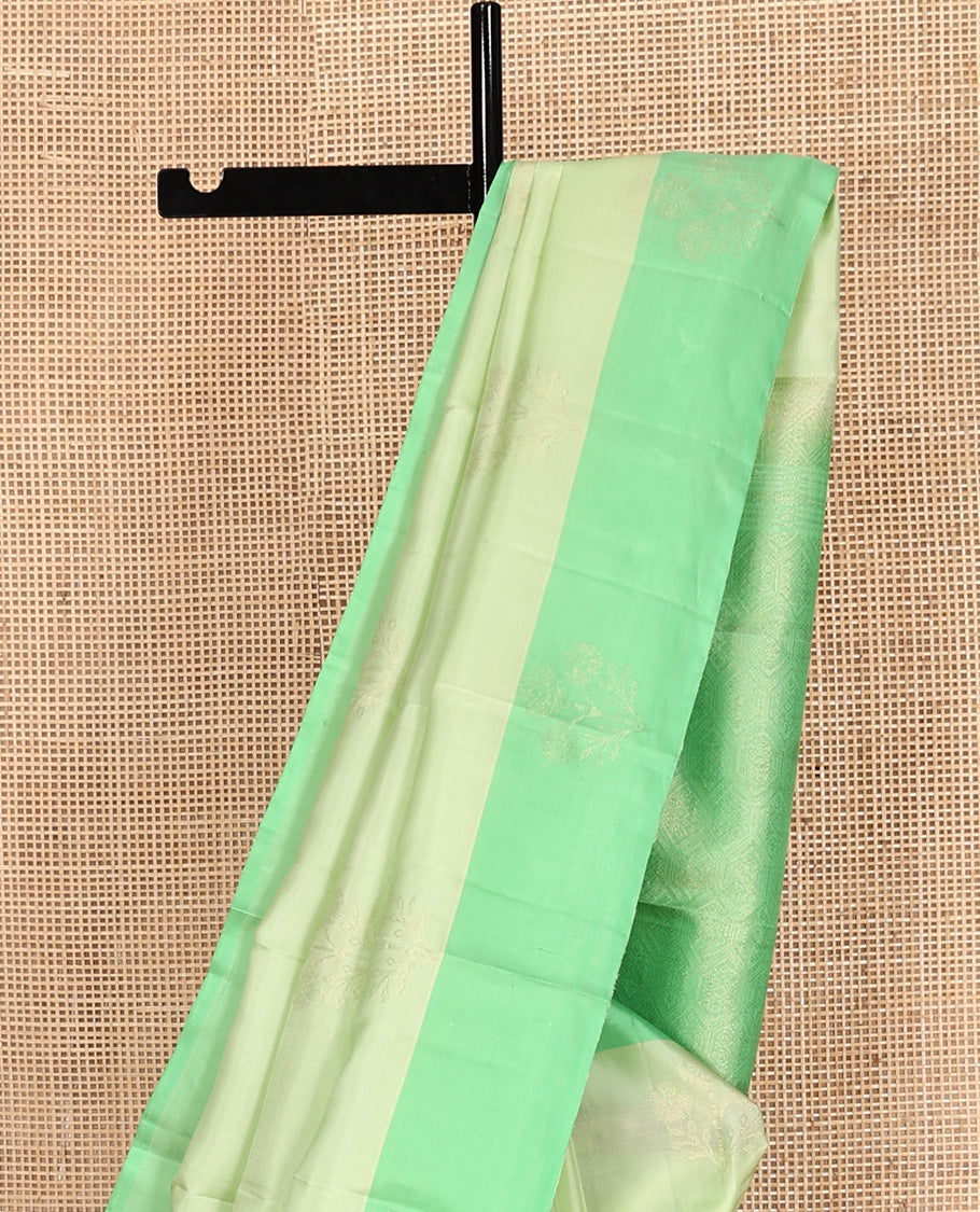 Green Mayuri Lite Silk Mix Saree