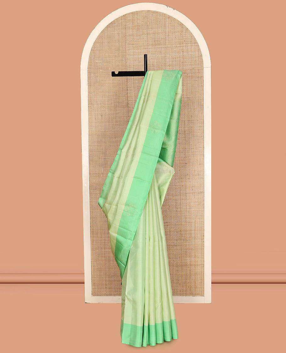 Green Mayuri Lite Silk Mix Saree