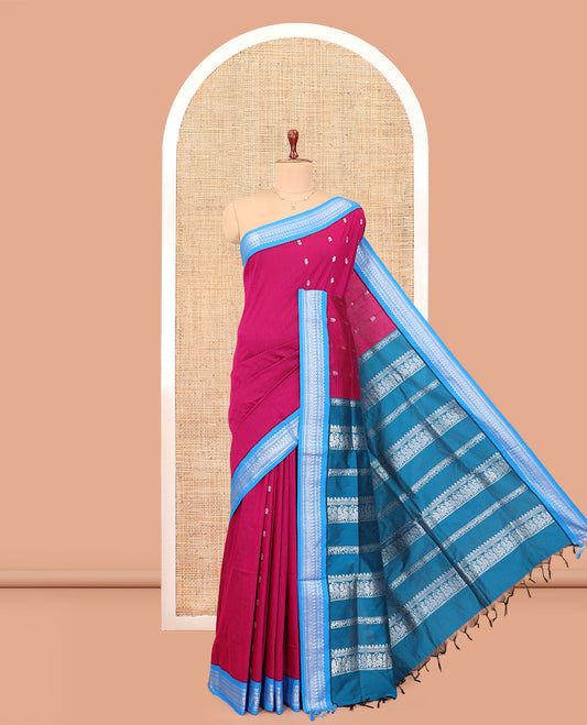 Pink Kalyani Cotton Saree