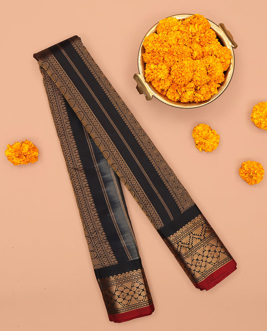Grey Gadwal Silk Mix Saree