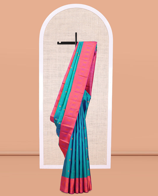Blue Kanchipuram Silk Saree
