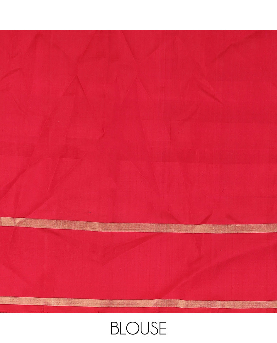 Black and white checked silk saree, contrast rettai pettu zari striped border, and pallu of geometric designs