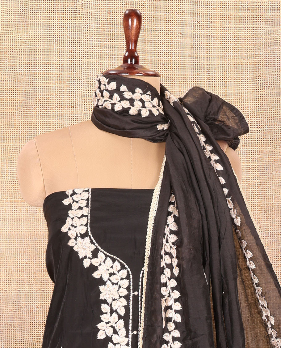 Black Material Chudidar Set