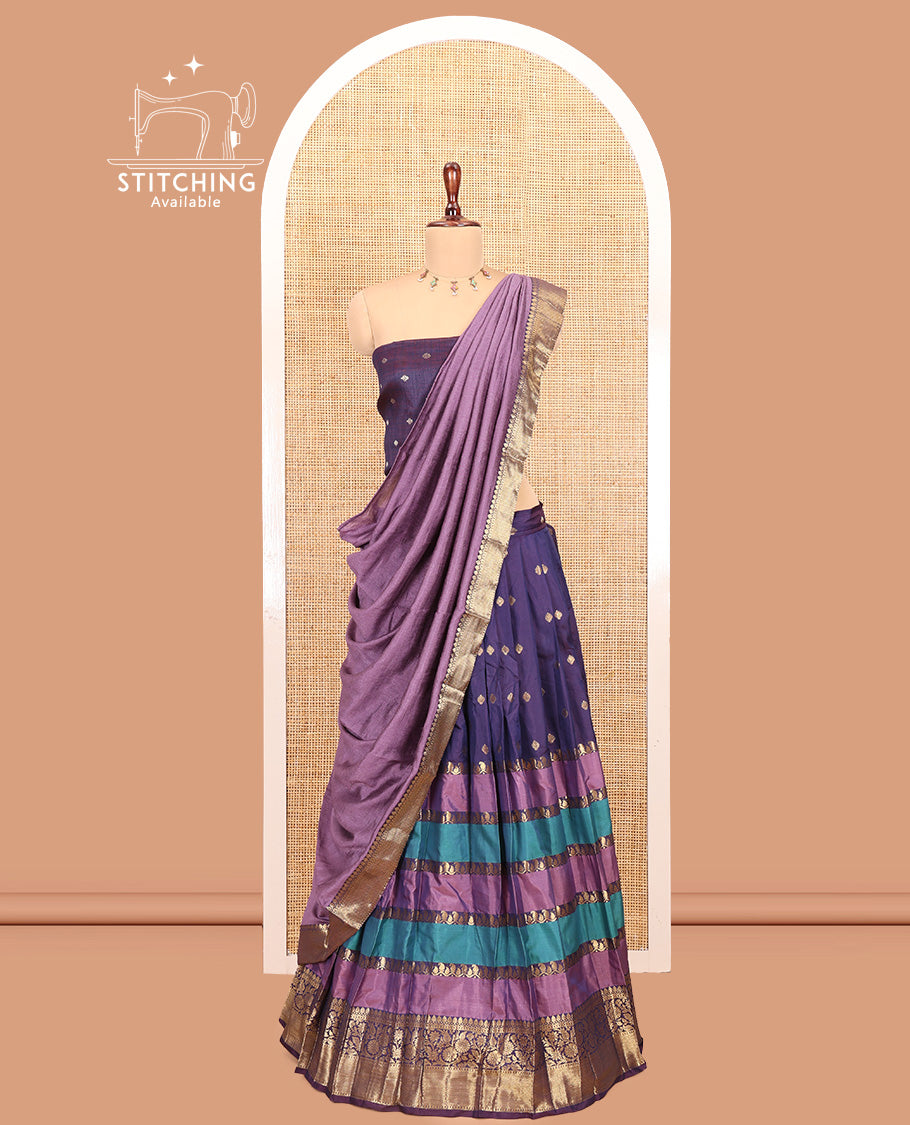 Purple Half-Saree