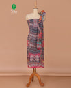 Multi-color georgette digital print, mirror work chudidhar material top with santoon material pant & digital, print mirror work dupatta