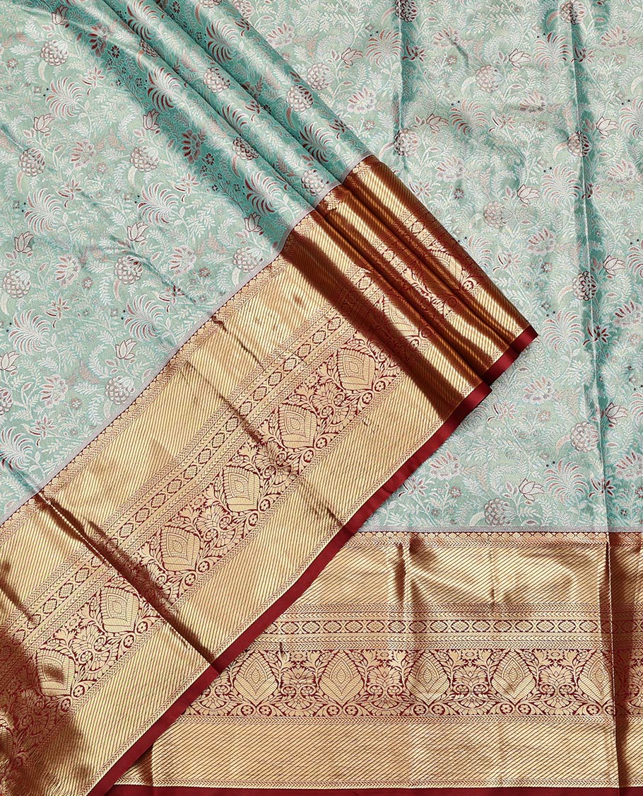 Blue Art Silk Half-Saree