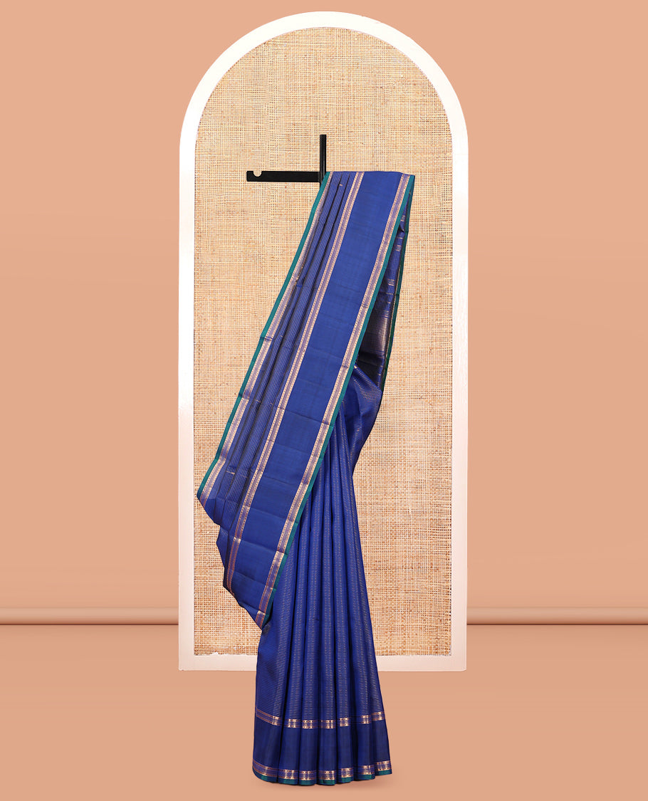 Blue Butta Kanchipuram Silk Saree