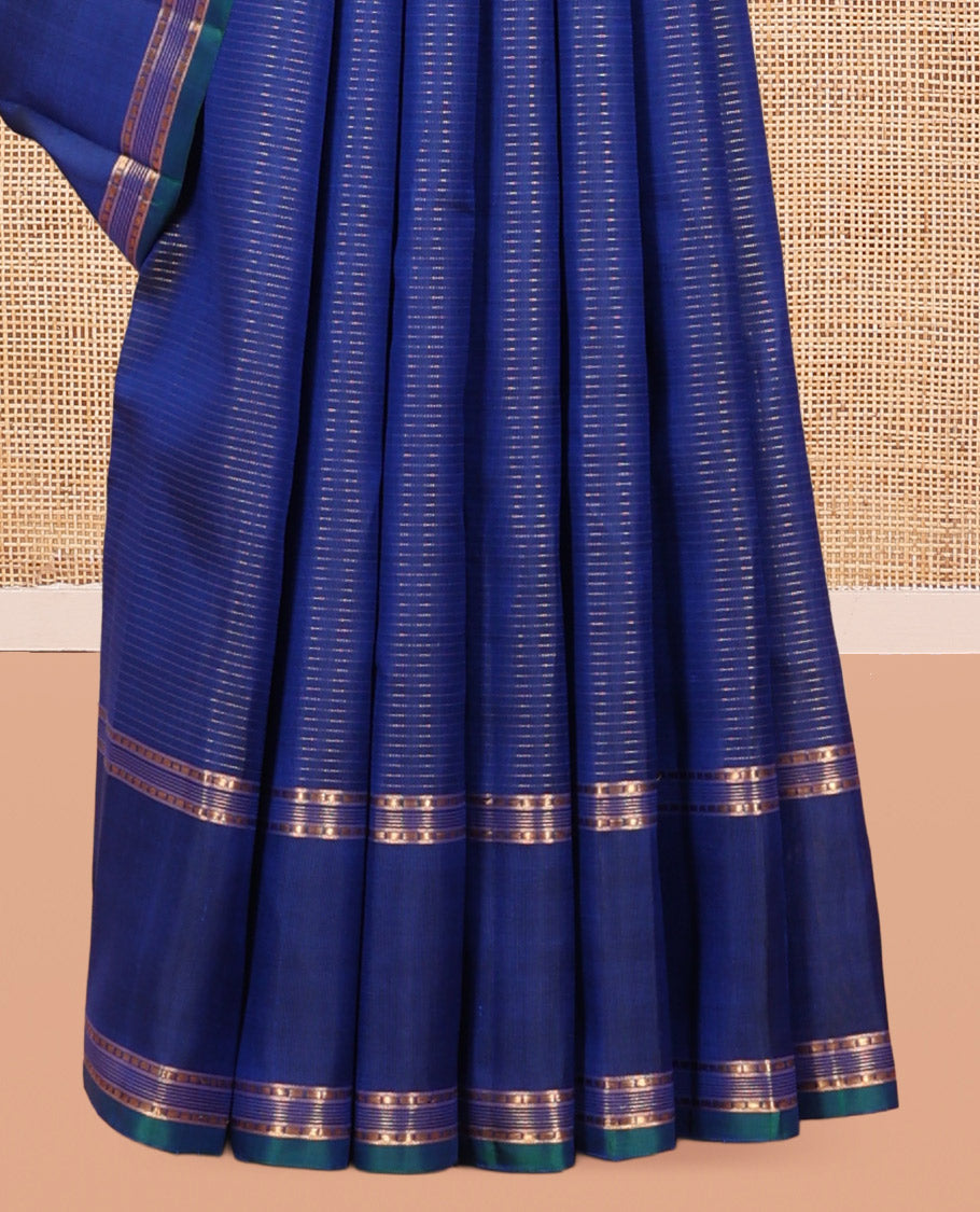 Blue Butta Kanchipuram Silk Saree
