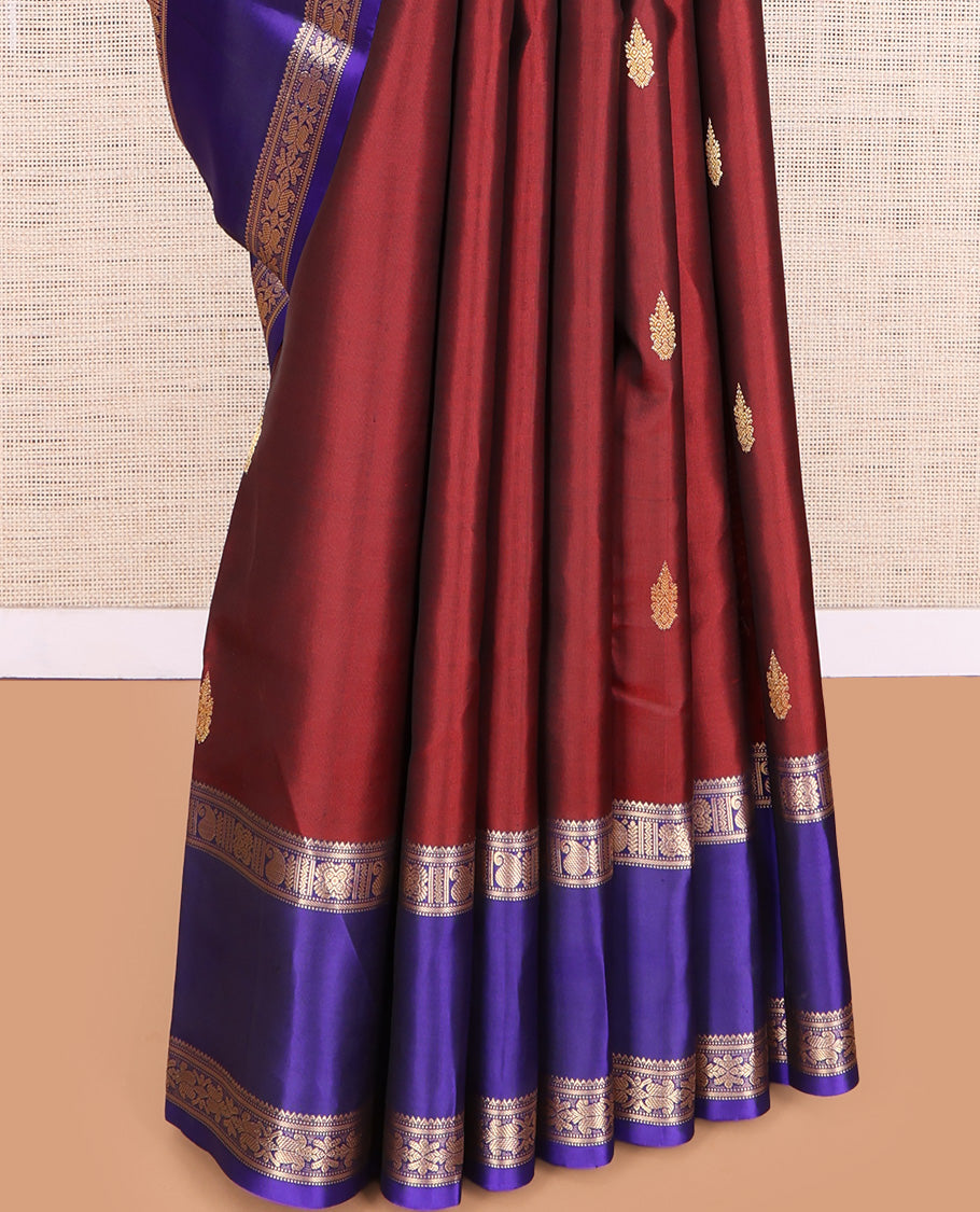 Red Kanchipuram Chettinad Saree