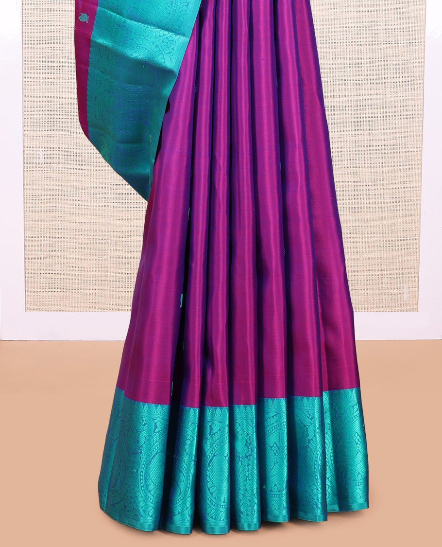 Purple Kanchipuram Silk Saree