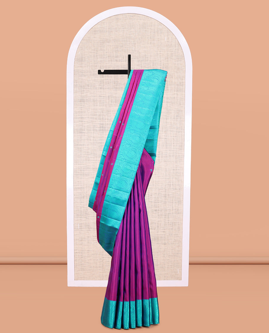 Purple Kanchipuram Silk Saree