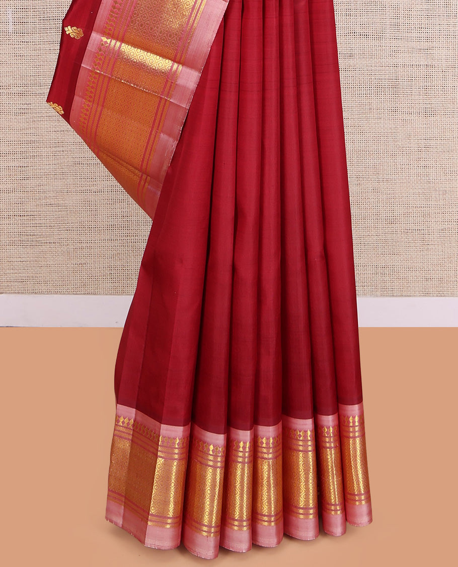Red Zari Butta Kanchipuram Silk Saree