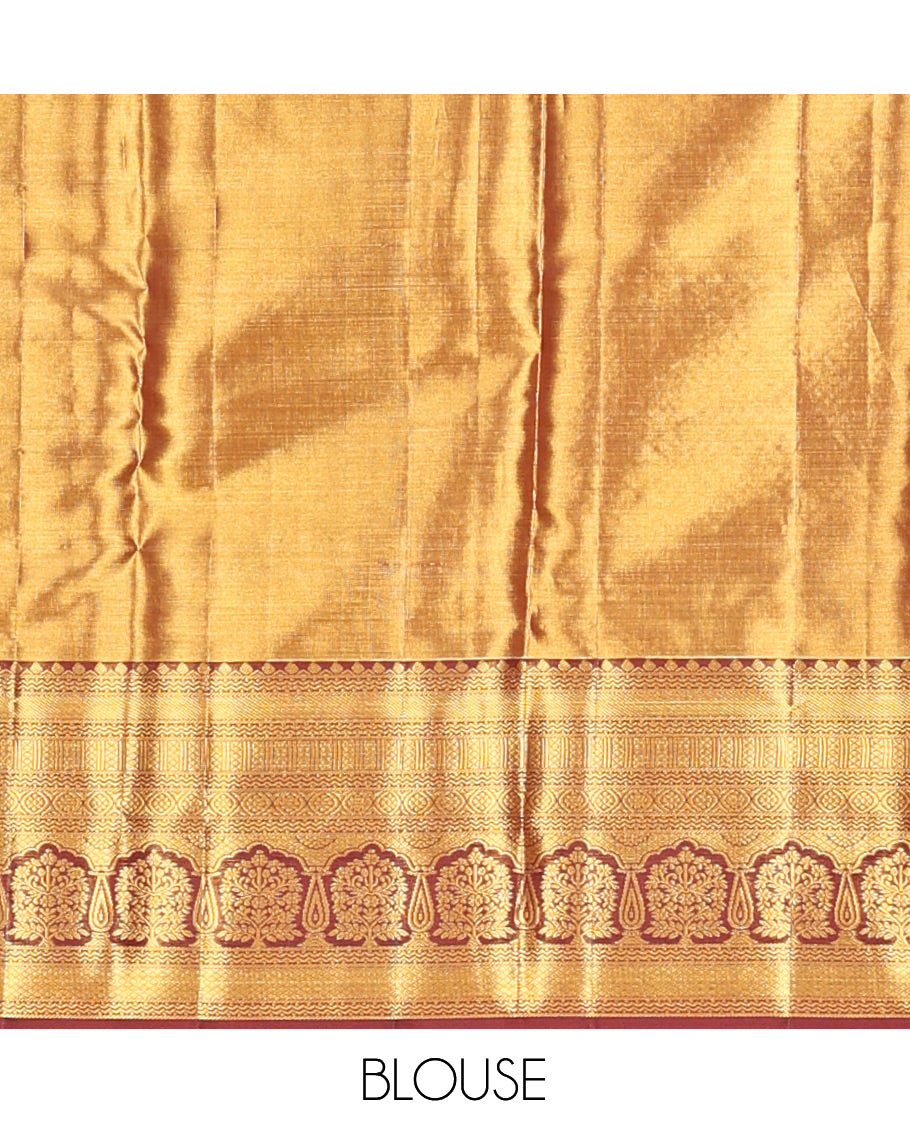 Gold Kanchipuram Tissue Silk Saree
