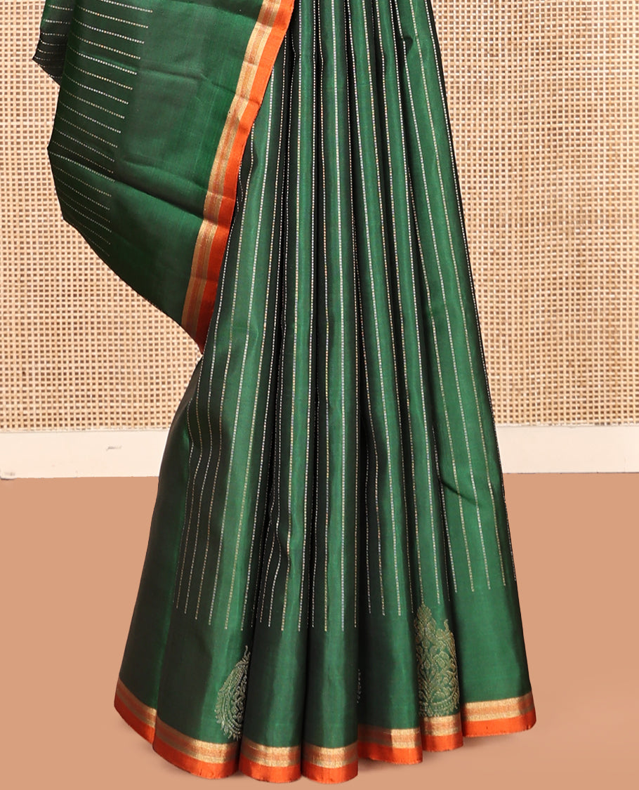 Green Mayuri Soft Silk Saree