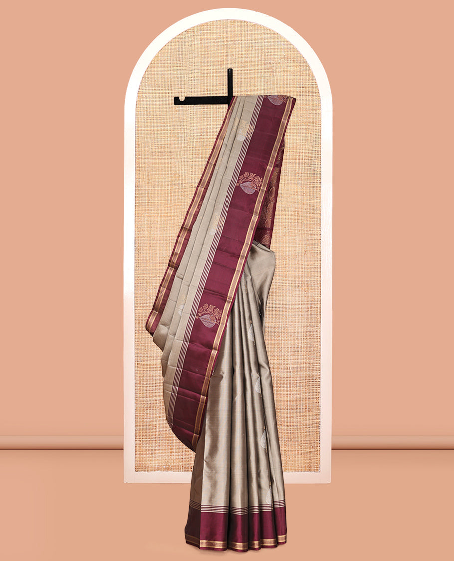 Grey Butta Mayuri Lite Silk Mix Saree