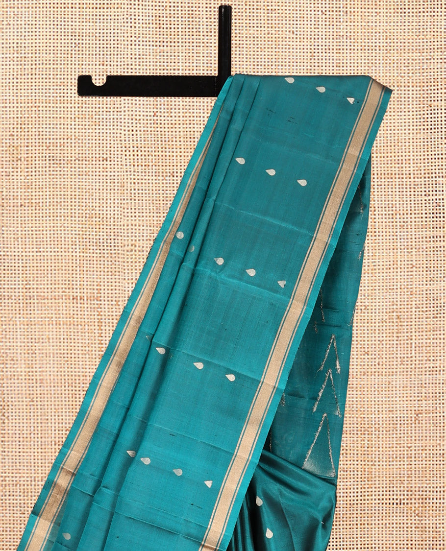 Blue Mayuri Soft Silk Saree