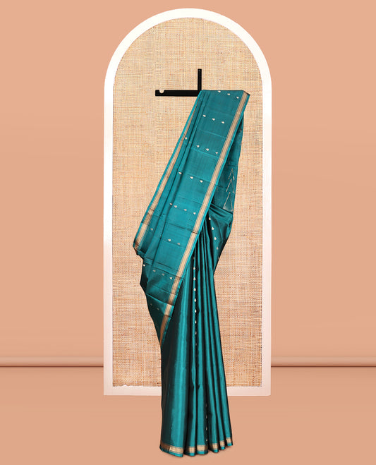 Blue Mayuri Soft Silk Saree