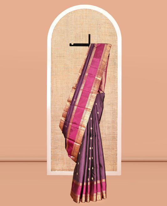 Purple Mayuri Soft Silk Saree