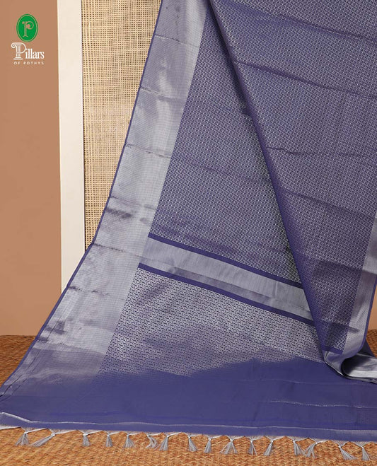 Blue zari weaving design soft silk saree with zari bawanchi border & weaving rich pallu along with brocade design blouse