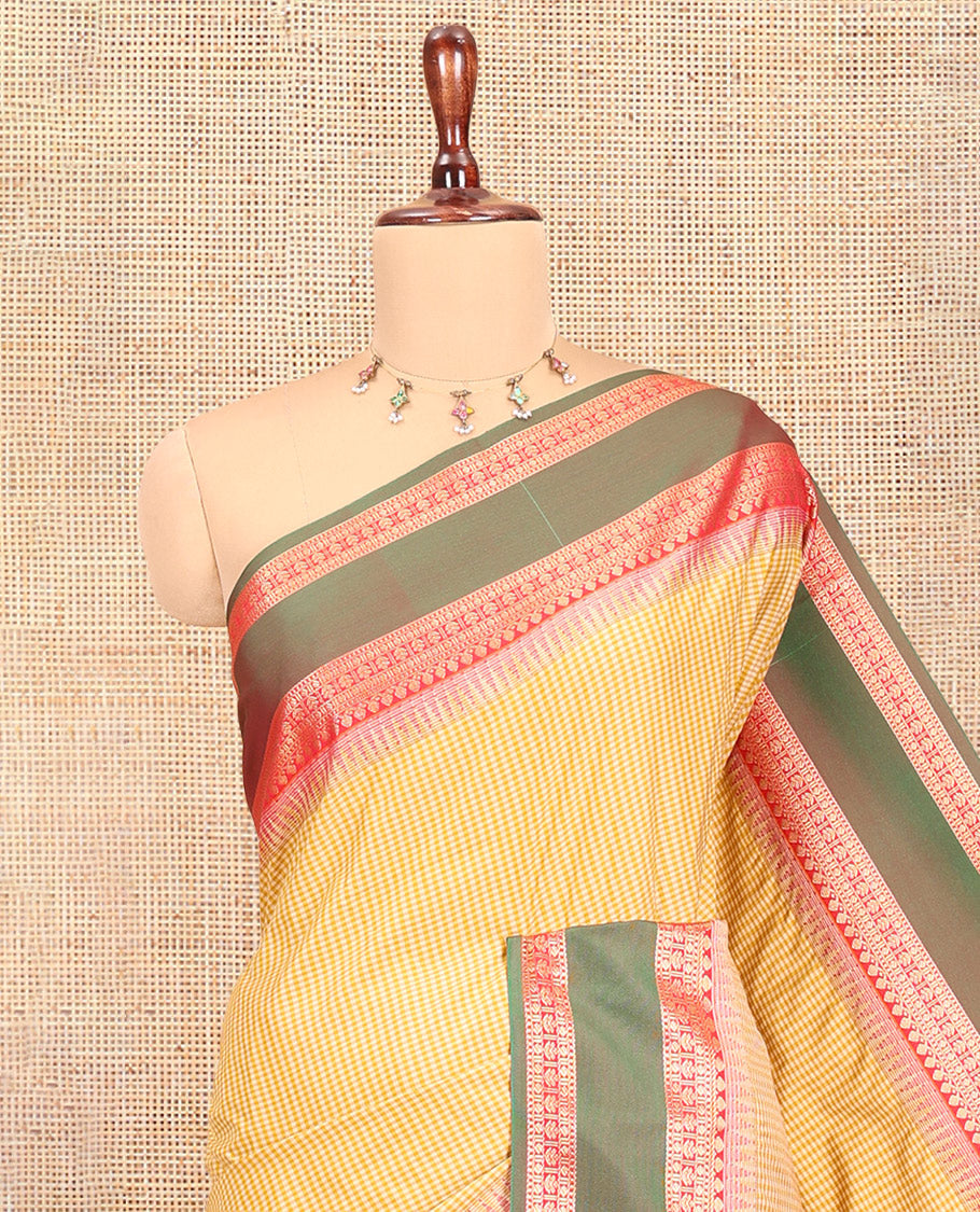 Yellow Art Tussar Saree