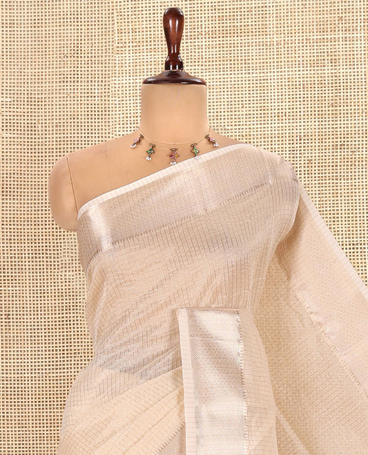 Cream Kota Cotton Saree