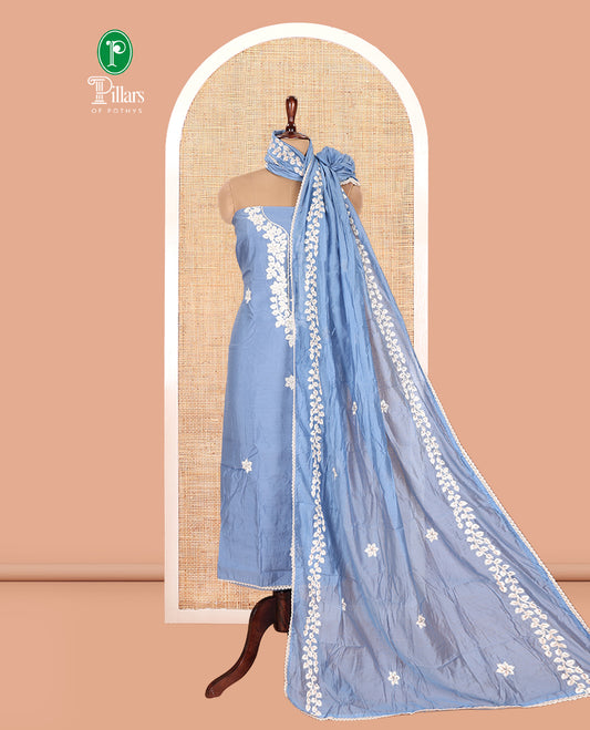 Denim Blue Material Chudidar Set