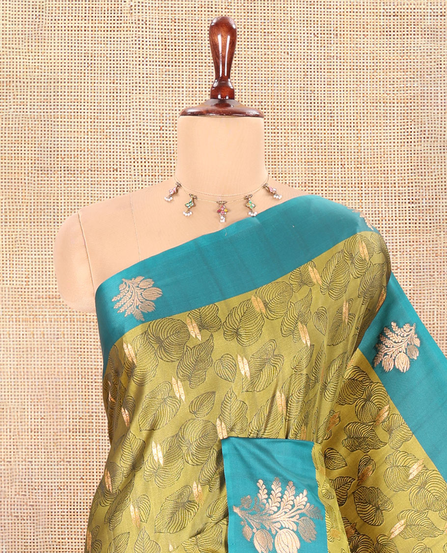 Olive Green Semi-Luxury Soft Silk Saree