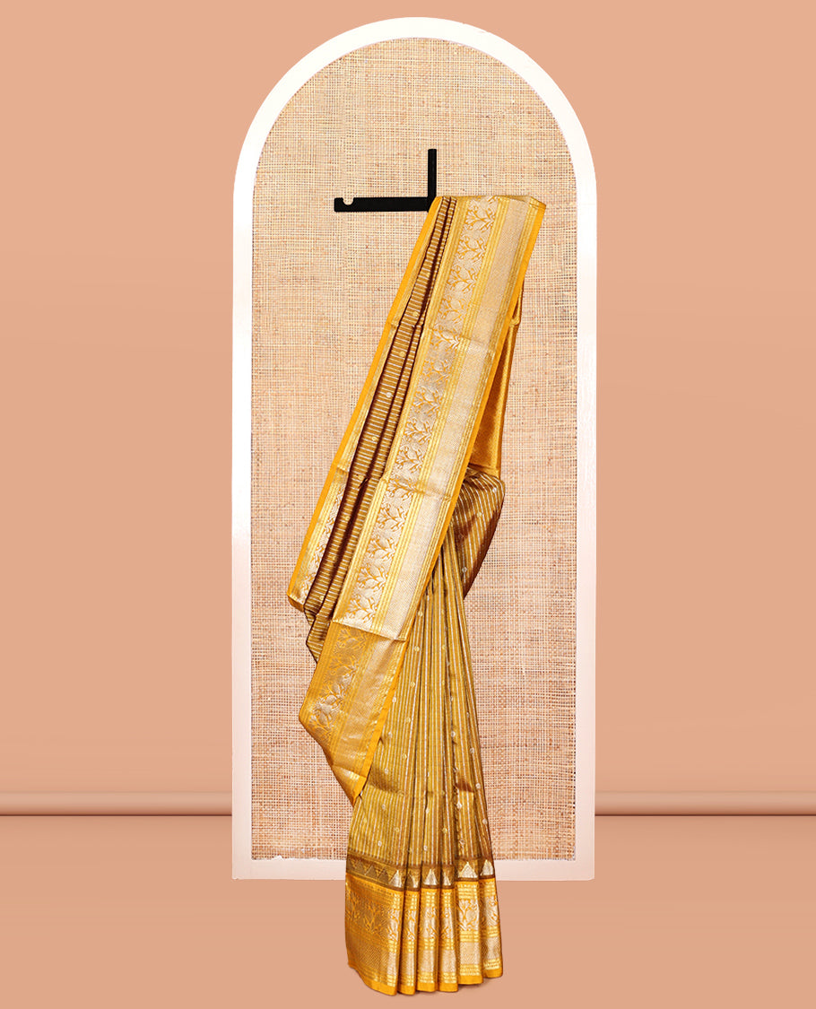 Gold Venkatagiri Silk Saree