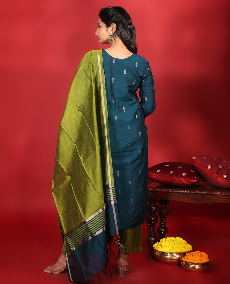 Blue Rayon Readymade Suit