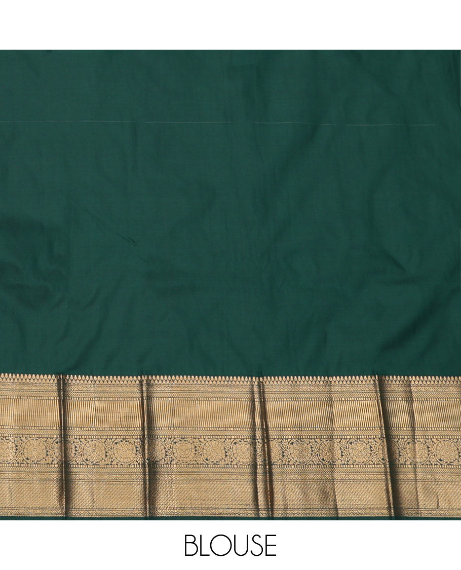 Violet Budget Silk Saree, Embellished with Jacquard Design, Complemented by a Contrast Traditional Zari Border, Grand Pallu, and a Contrast Blouse