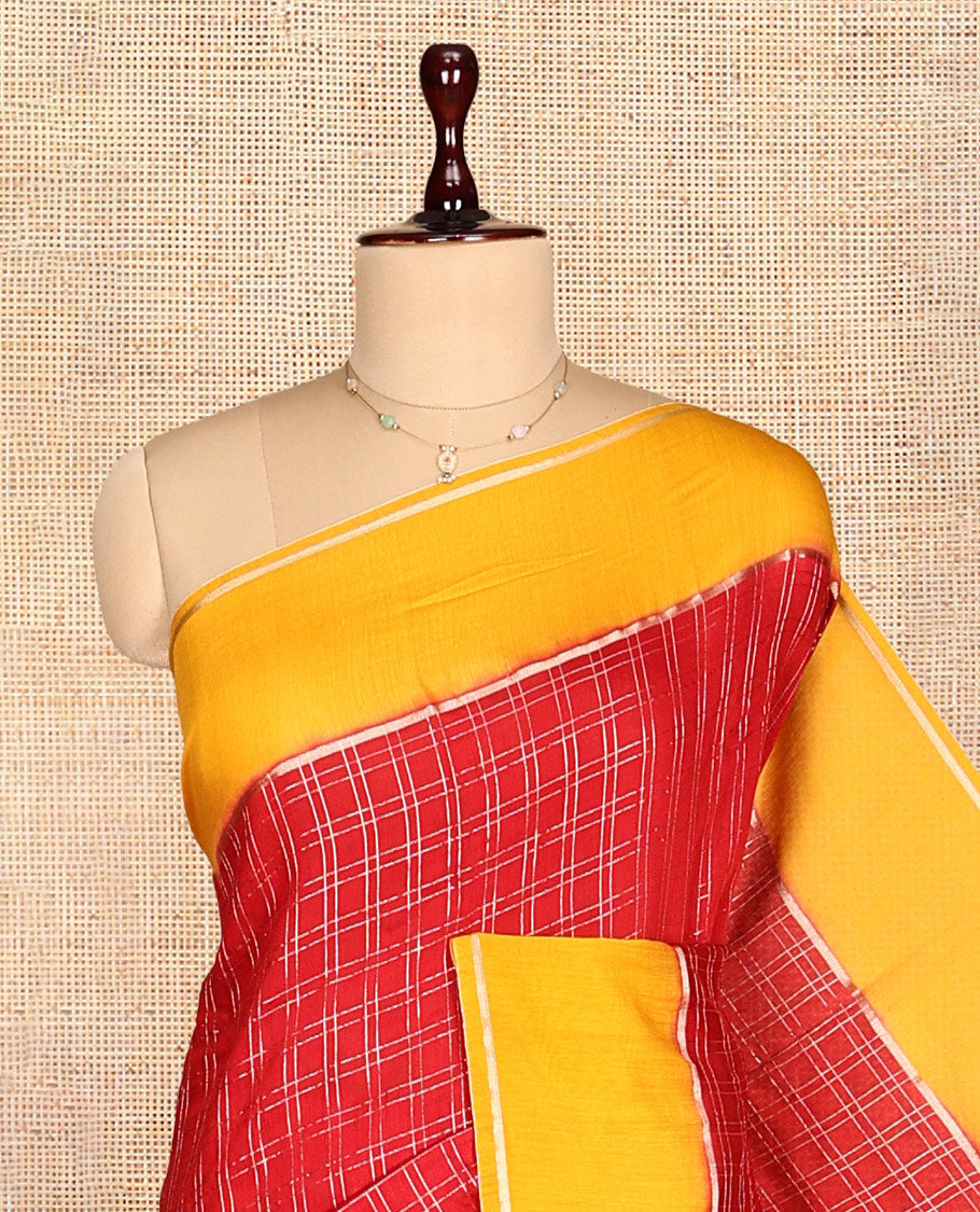 Red Assam Silk Saree