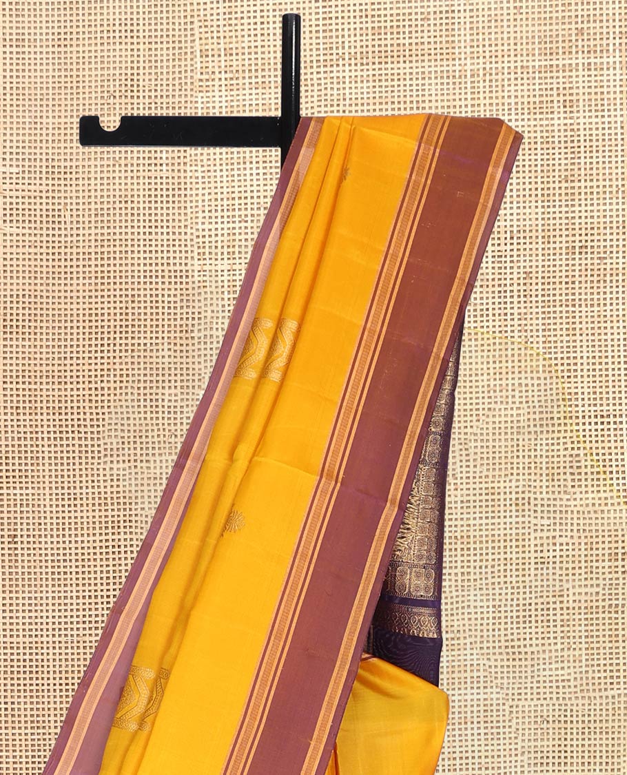 Yellow Mayuri Lite Silk Mix Saree