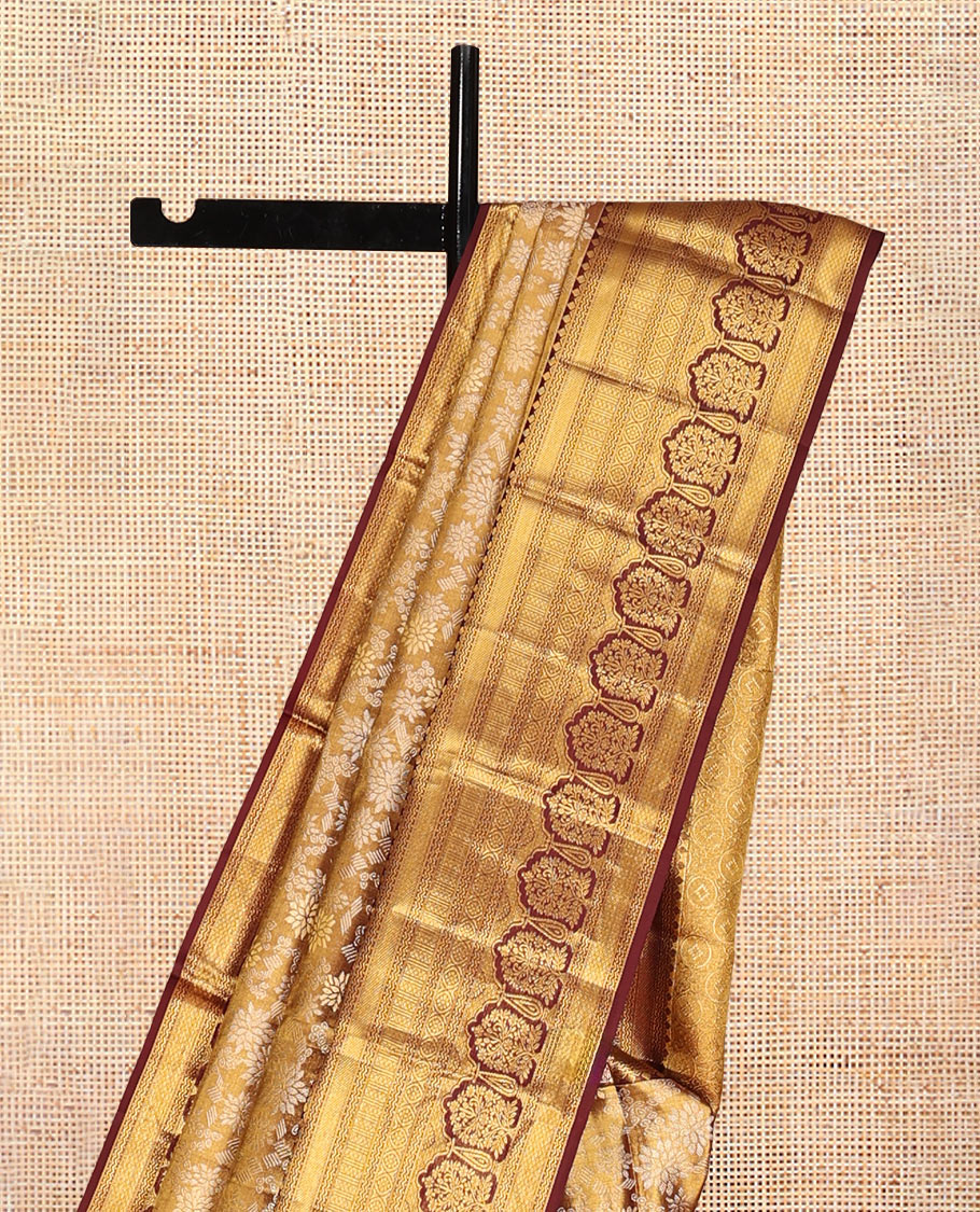 Gold Kanchipuram Tissue Silk Saree