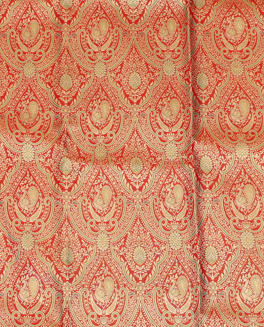 Red Pure Silk Half-Saree