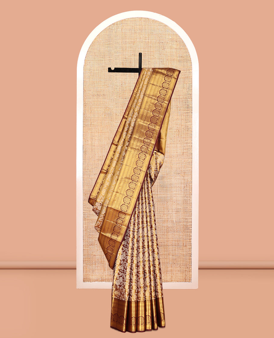 Gold Kanchipuram Tissue Silk Saree