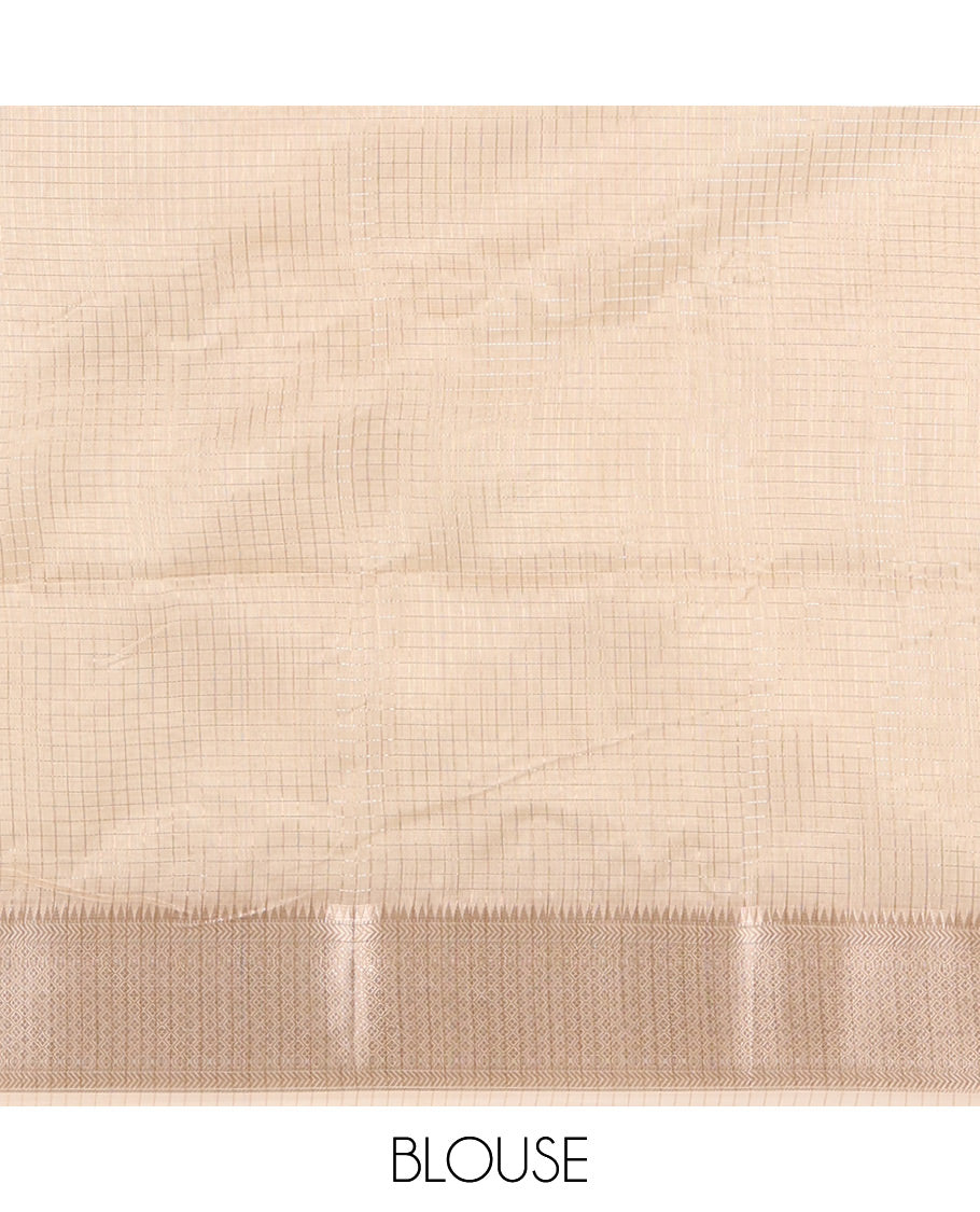 Cream Kota Cotton Saree