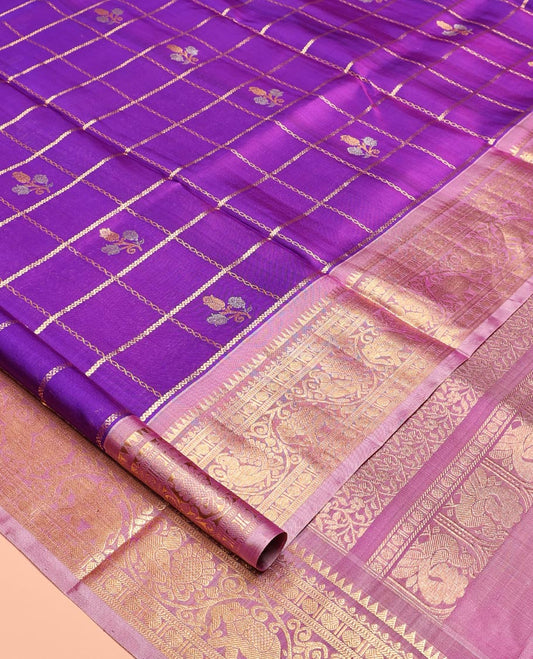 Violet Venkatagiri Silk Saree