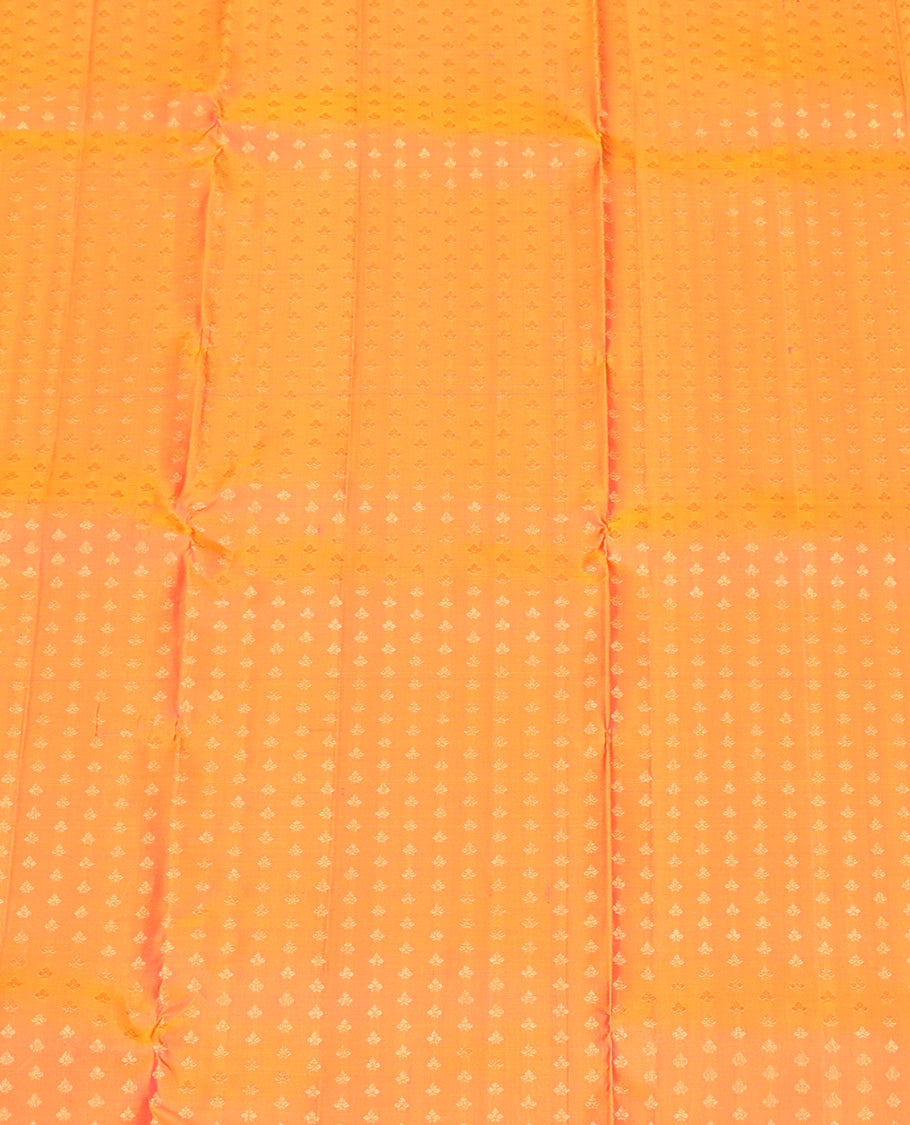 Orange Pure-Silk Half-Saree